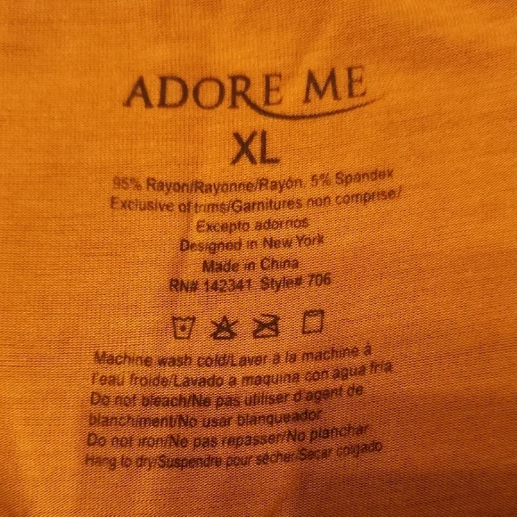 Adore Me Yellow Monika Sleep Slip. XL - Picture 2 of 7